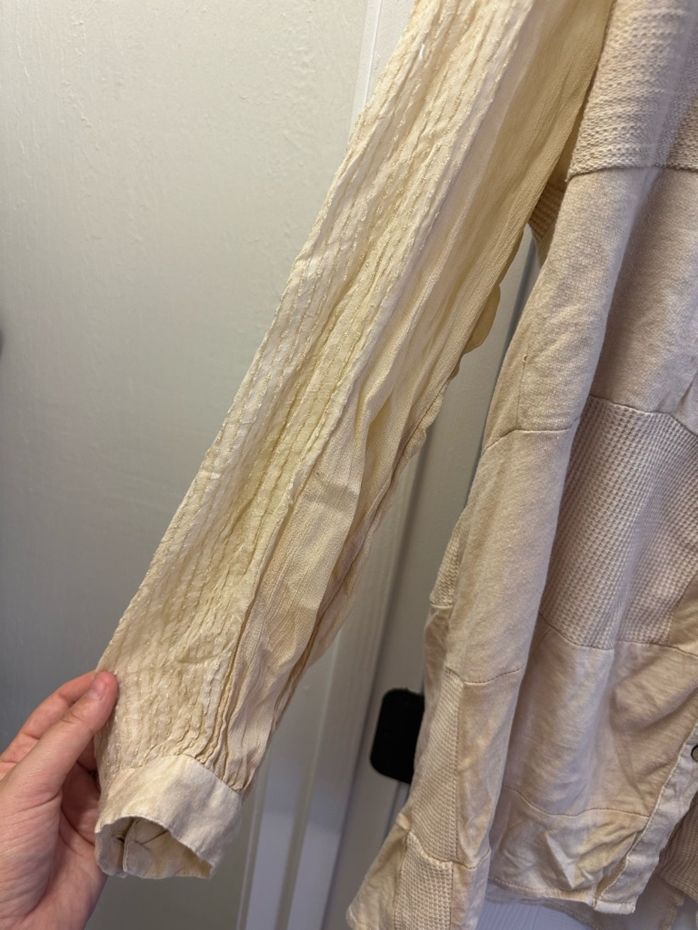 Ivory Embroidered Button-Front Women's Top - Picture 3 of 5